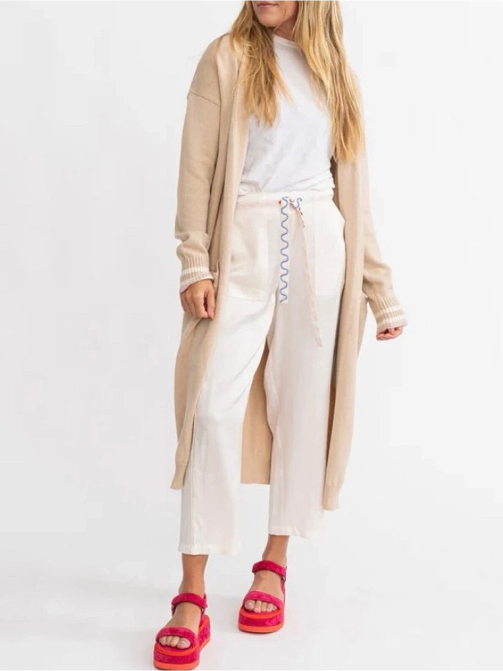Kerri Rosenthal Carol City Pants in Oatmilk (White) | Size Small | NWOT